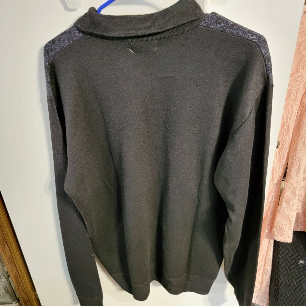 NWT MENS CHERESKIN BLACK & NAVY PULLOVER SWEATER SZ XL - Picture 2 of 5